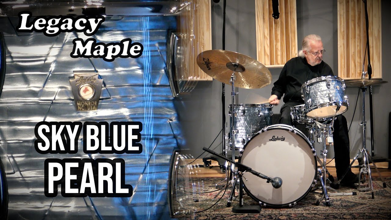BEAUTIFUL Ludwig Classic Maple (w/ Remo Renaissance heads) - Sky Blue Pearl
