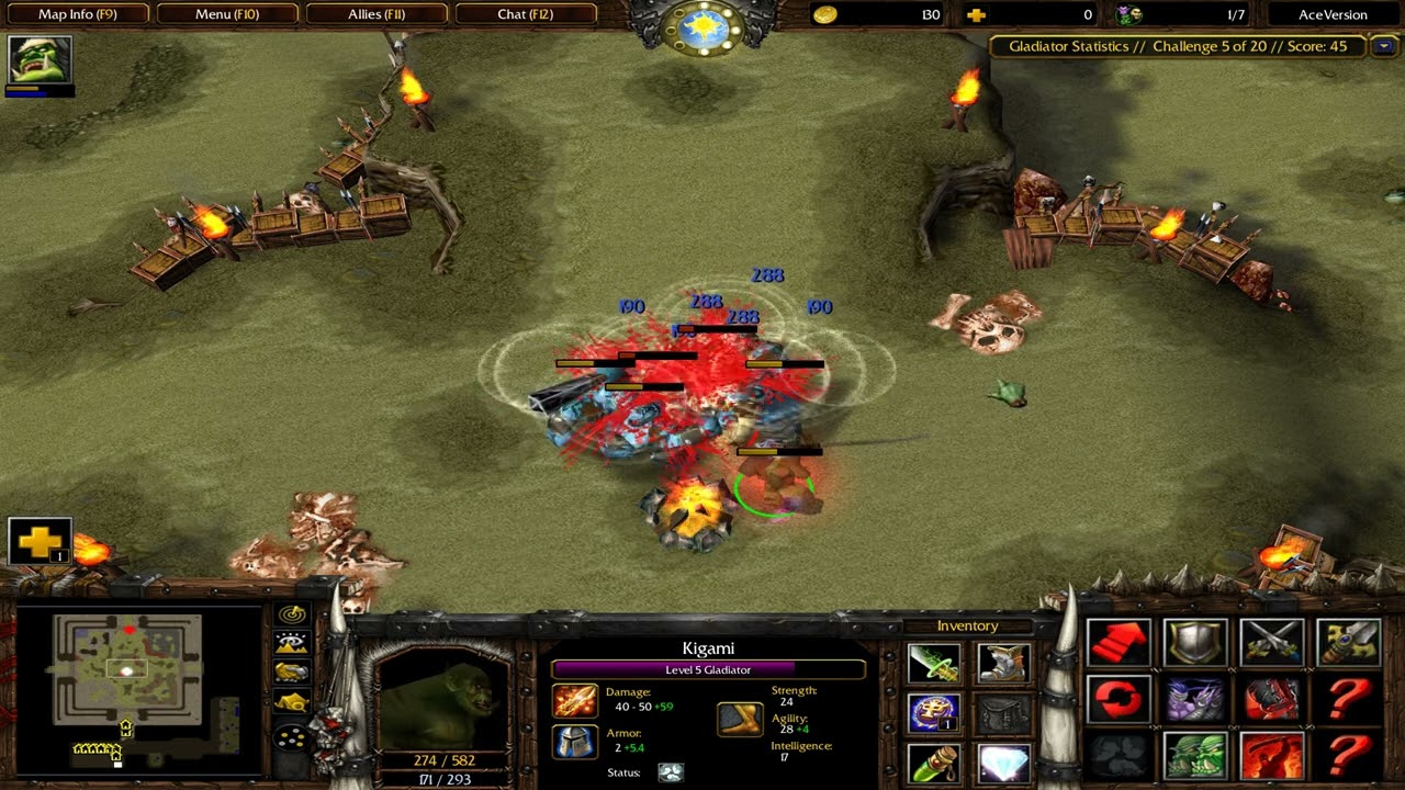 Warcraft 3 - Orc Gladiators Revenge 1.39fa Solo Win !