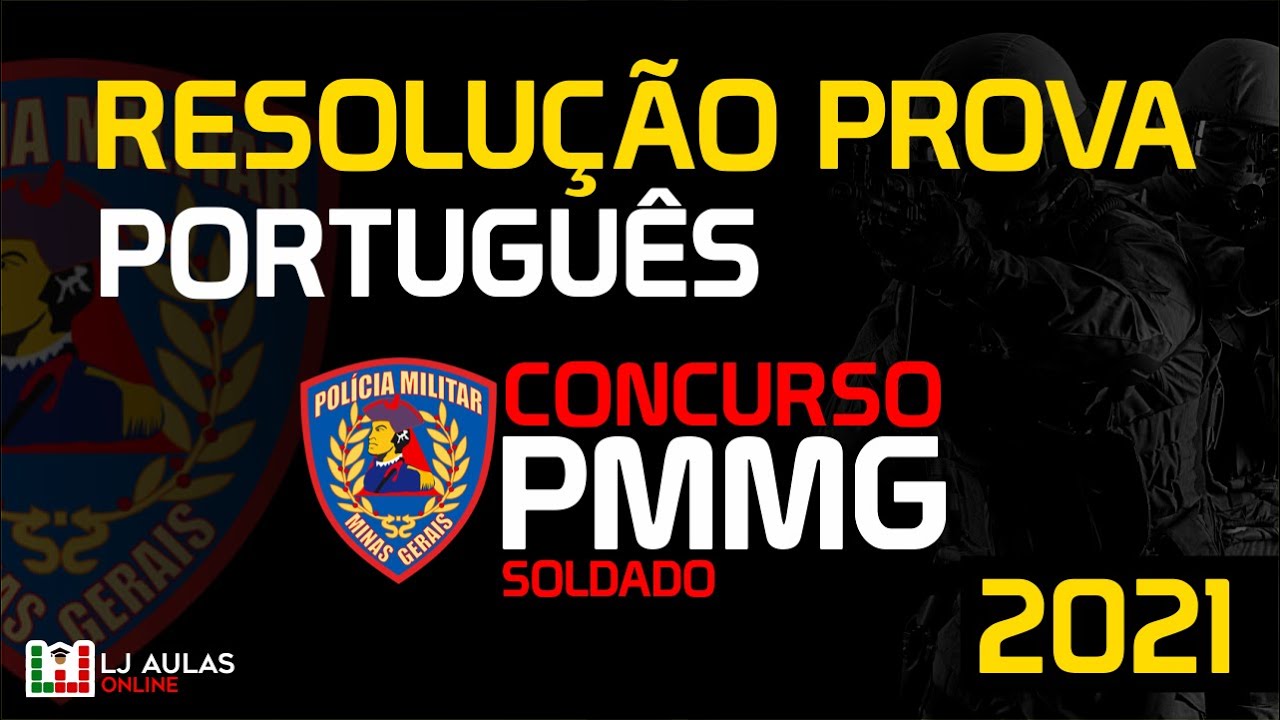 Concurso PMMG Soldado 2021 | Resolução Prova PMMG 2021 I Prova Português