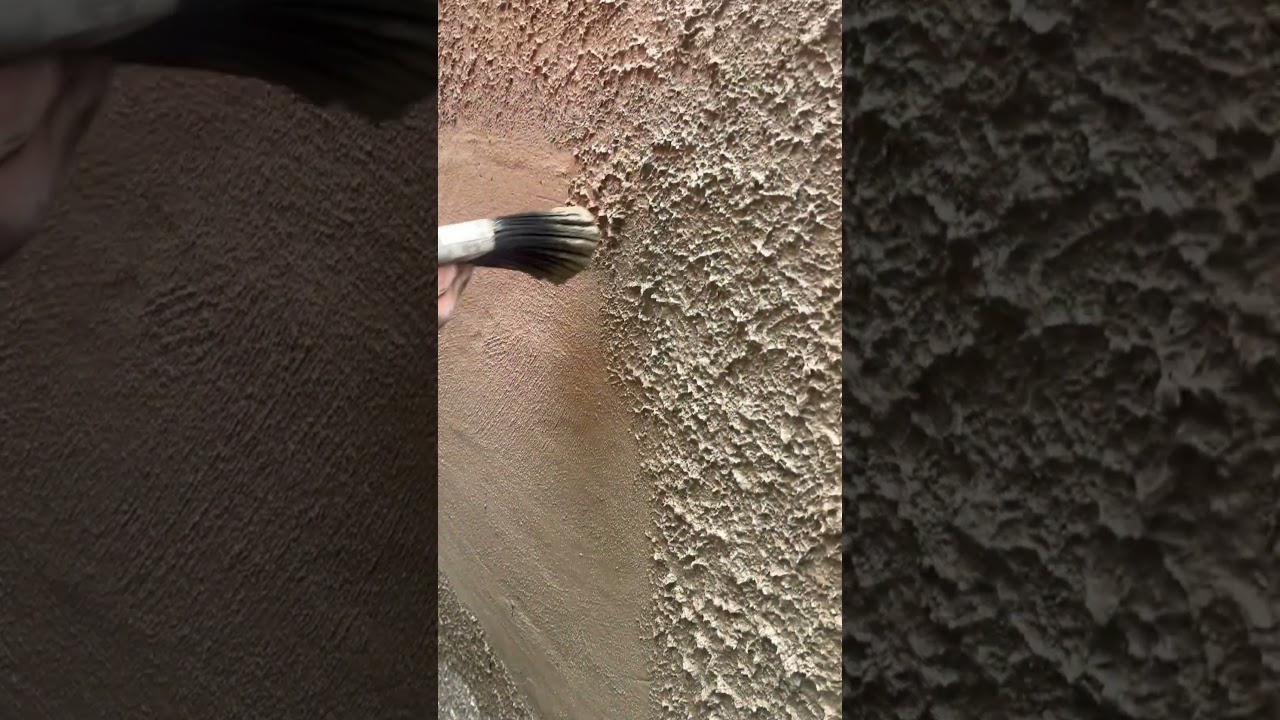 How to apply the texture of this stucco repair. Leave on the comment how do you do it.