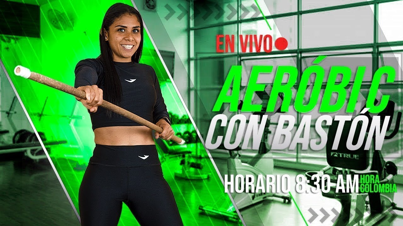 Rutina de AEROBIC con BASTÓN en casa 🤩 para QUEMAR GRASA 🔥