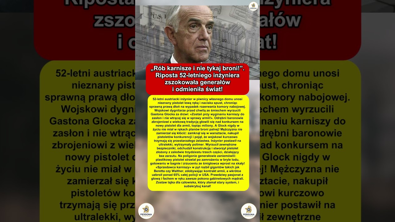 Generałowie kłamali i kradli patenty! Lecz Glock UZBROIŁ 65 procent policji USA 💔
