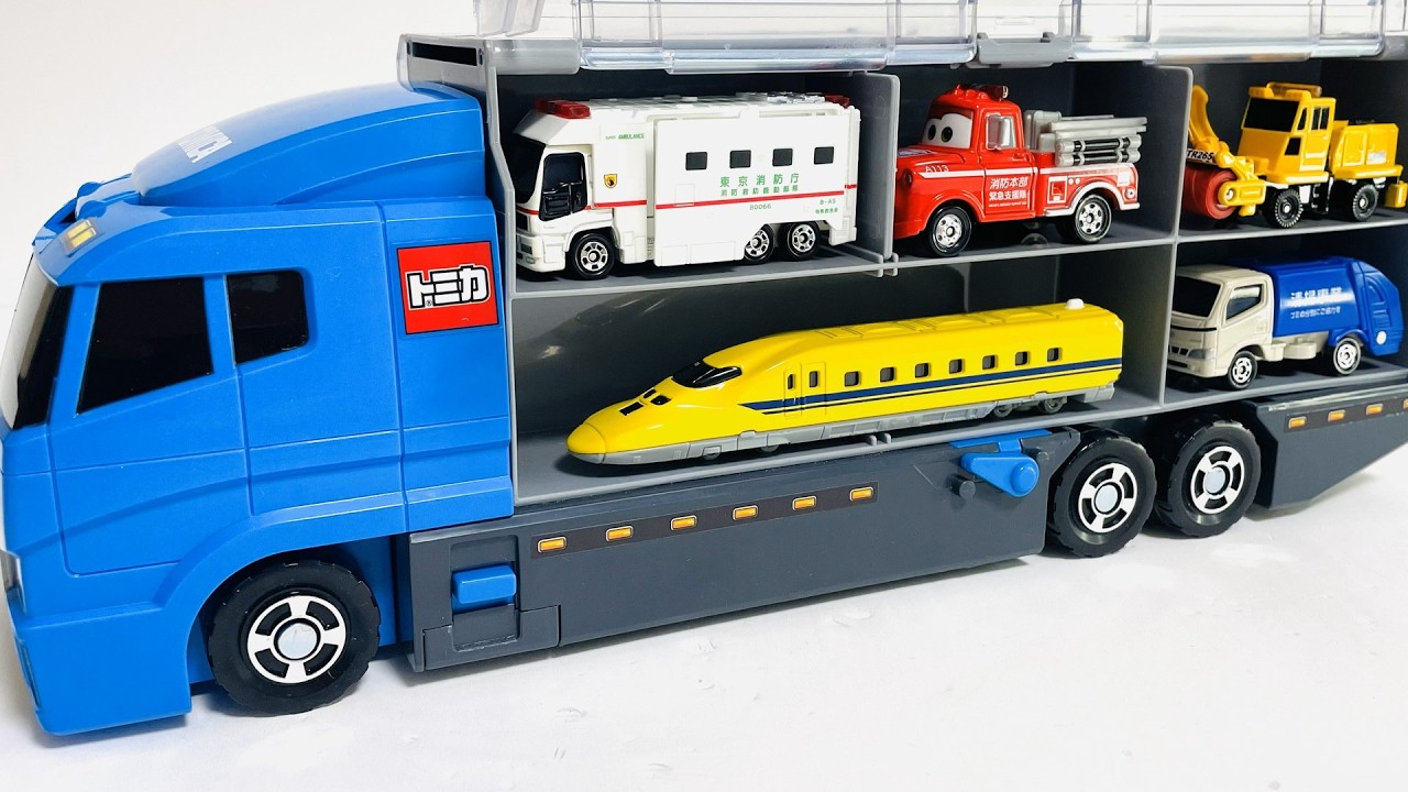 【トミカ】トミカのミニカーを開封しチェックしてコンボイへ収納していくー☆