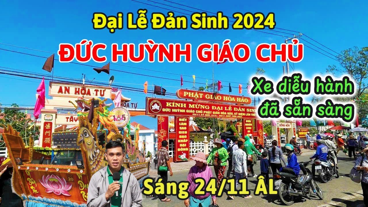 Lễ Đản Sinh Đức Huỳnh Giáo Chủ 2024, Sáng 24/11 ÂL tại Chùa Thầy An Hòa Tự ăn uống miễn phí, SaLa TV