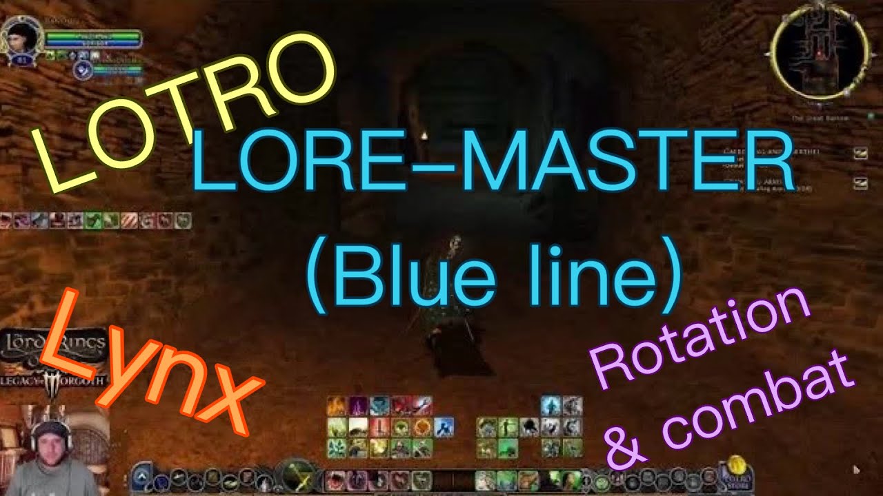LOTRO: LORE-MASTER (blue line) showing the Lynx rotation and combat.
