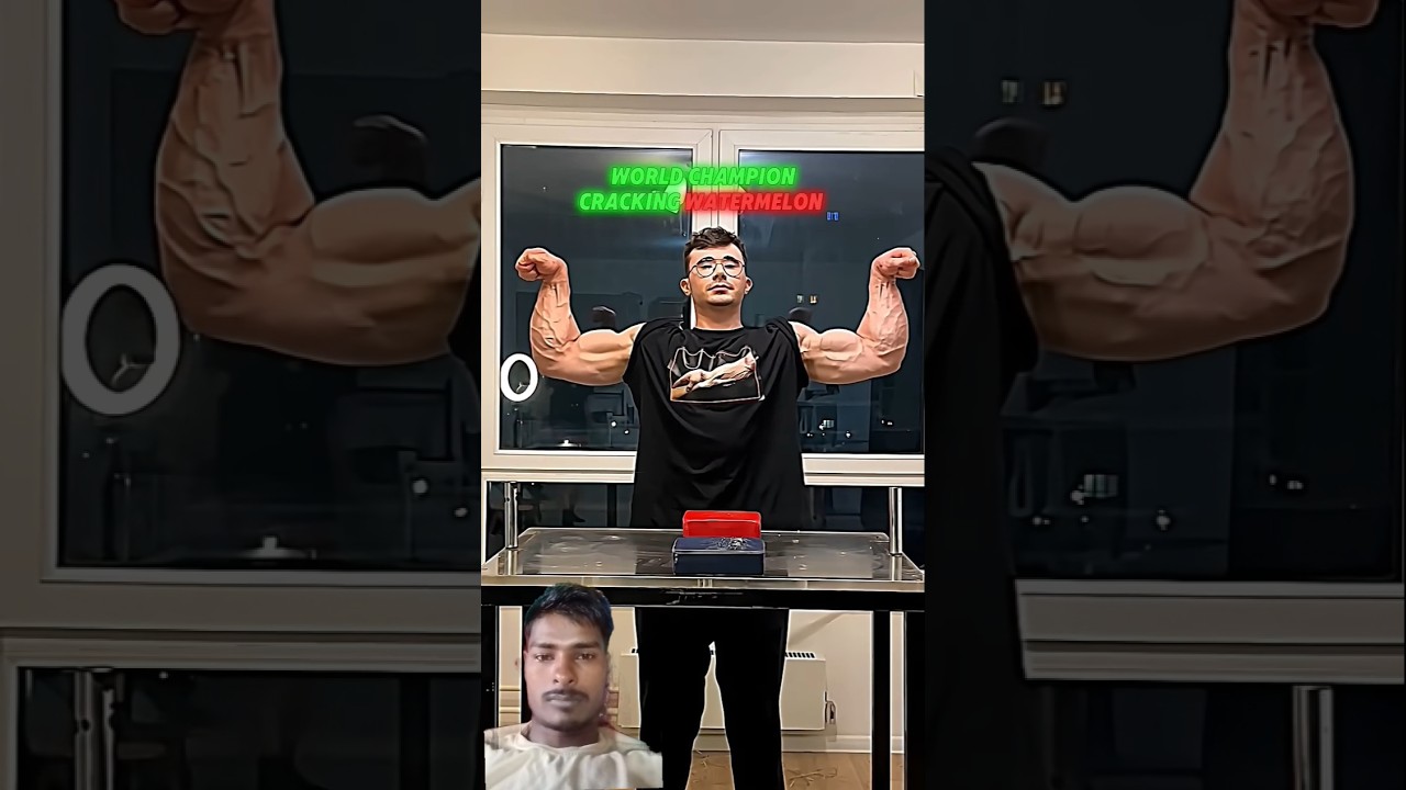 Armwrestler Cracking Watermelon with Grip Strength 🔥🥶 Akimbo69 World Champion