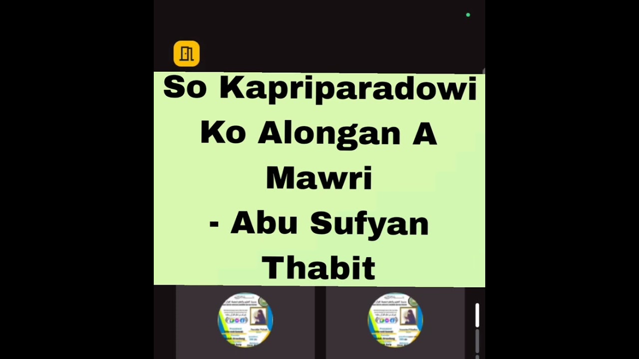 So Kapriparadowi Ko Alongan A Mawri - Abu Sufyan Thabit