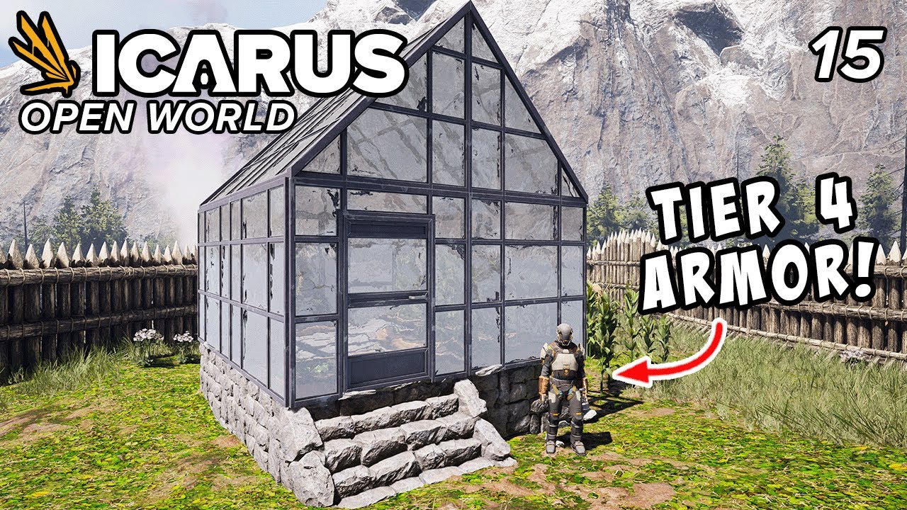 Tier 4 Upgrades - Composite Armor & Reinforced Glass Greenhouse! Icarus Open World Mode - EP15