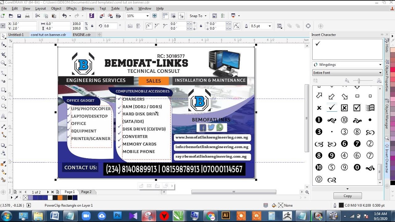 CorelDraw banner tutorial - How to design a beautiful banner with coreldraw