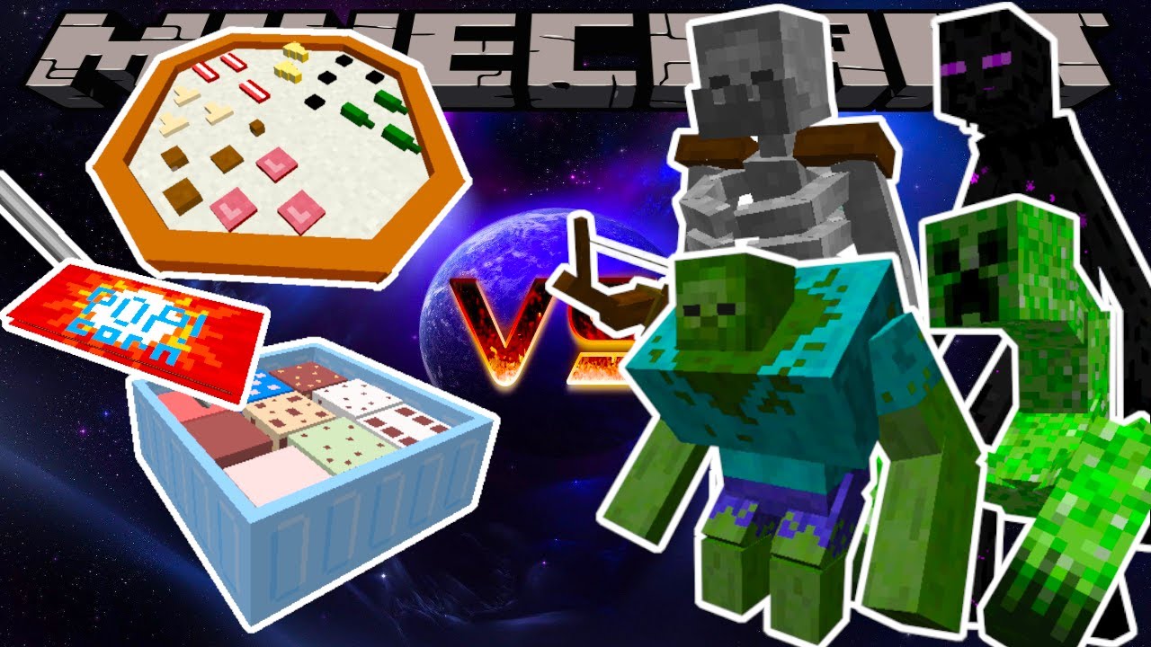 TEAM FOODS VS TEAM MUTANTS - MINECRAFT 1.16.5 (MOB BATTLE)