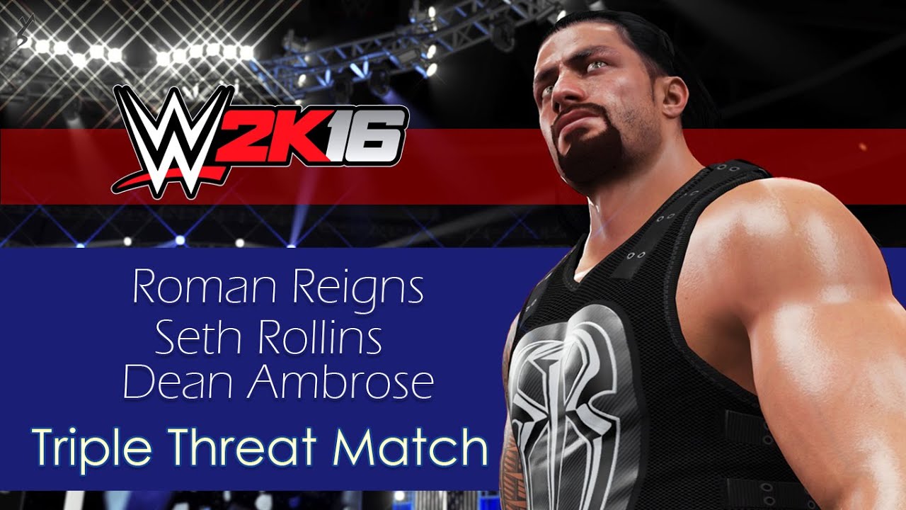 WWE 2K16 - Shield Triple Threat | Roman Reigns vs Dean Ambrose vs Seth Rollins | PS4 Gameplay