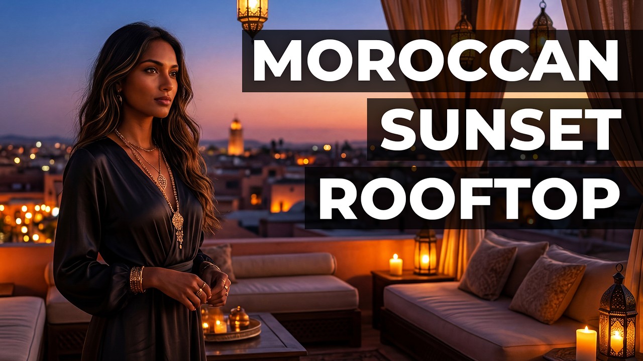 Moroccan Sunset Rooftop 🌅 Calm Marrakech Evening Ambience for Relaxation & Focus