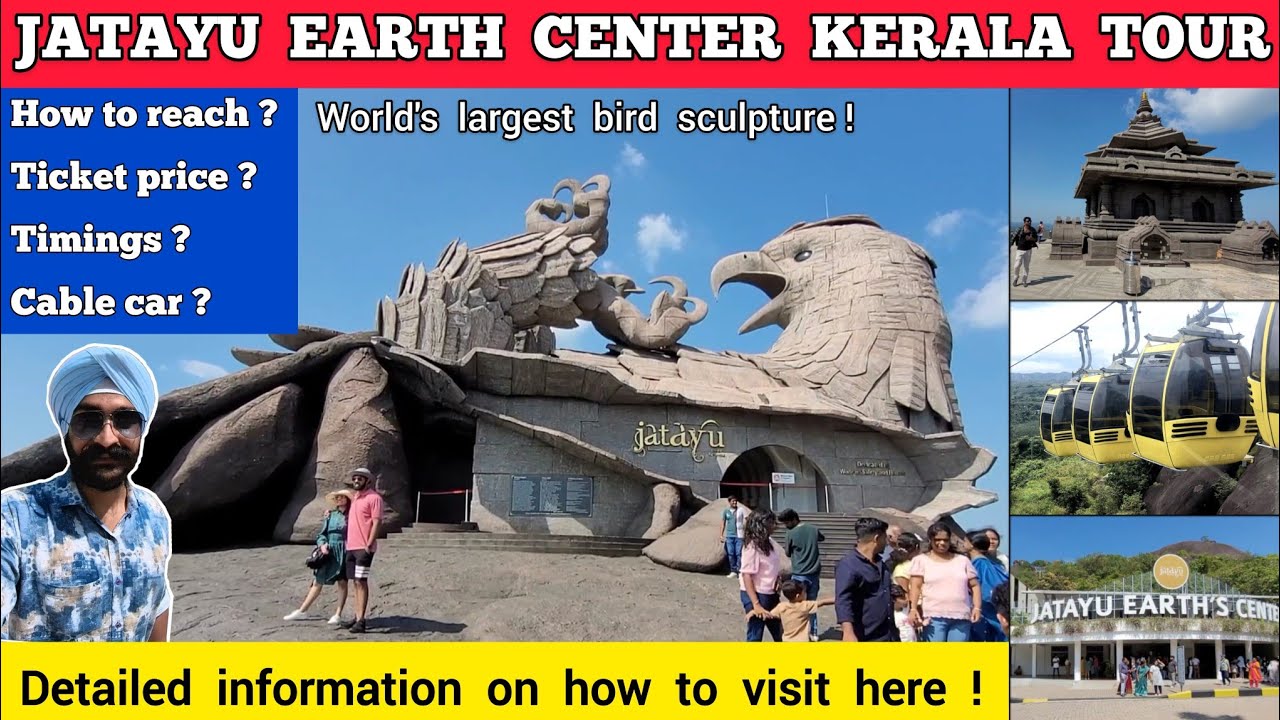 Jatayu earth center - jatayu earth center ticket price , cable car | Jatayu statue in kerala kollam
