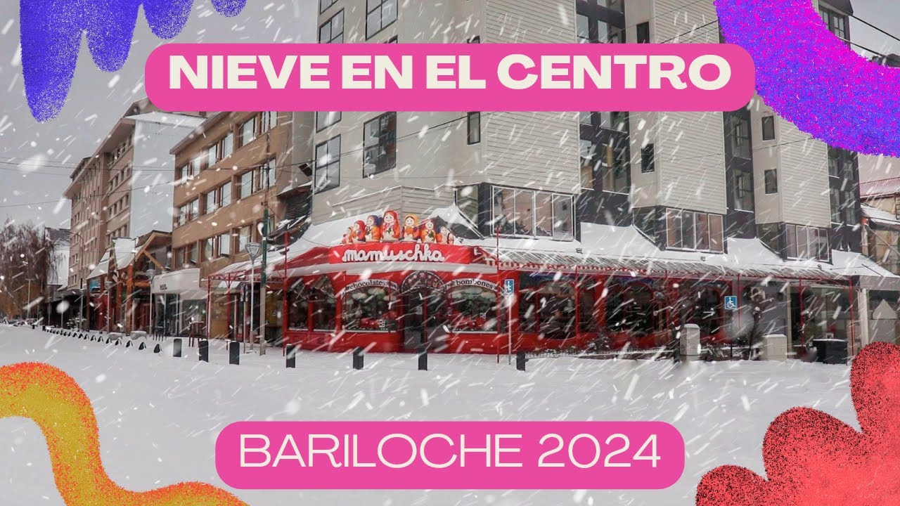 🔴 TERRIBLE NEVADA en Bariloche - Recorrido por el Centro Cívico junio 2024