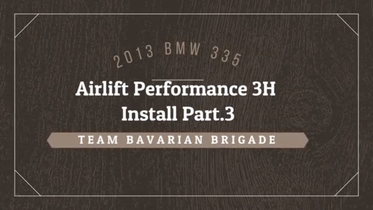 Airlift Performance Suspension install Part 3 | BMW F30