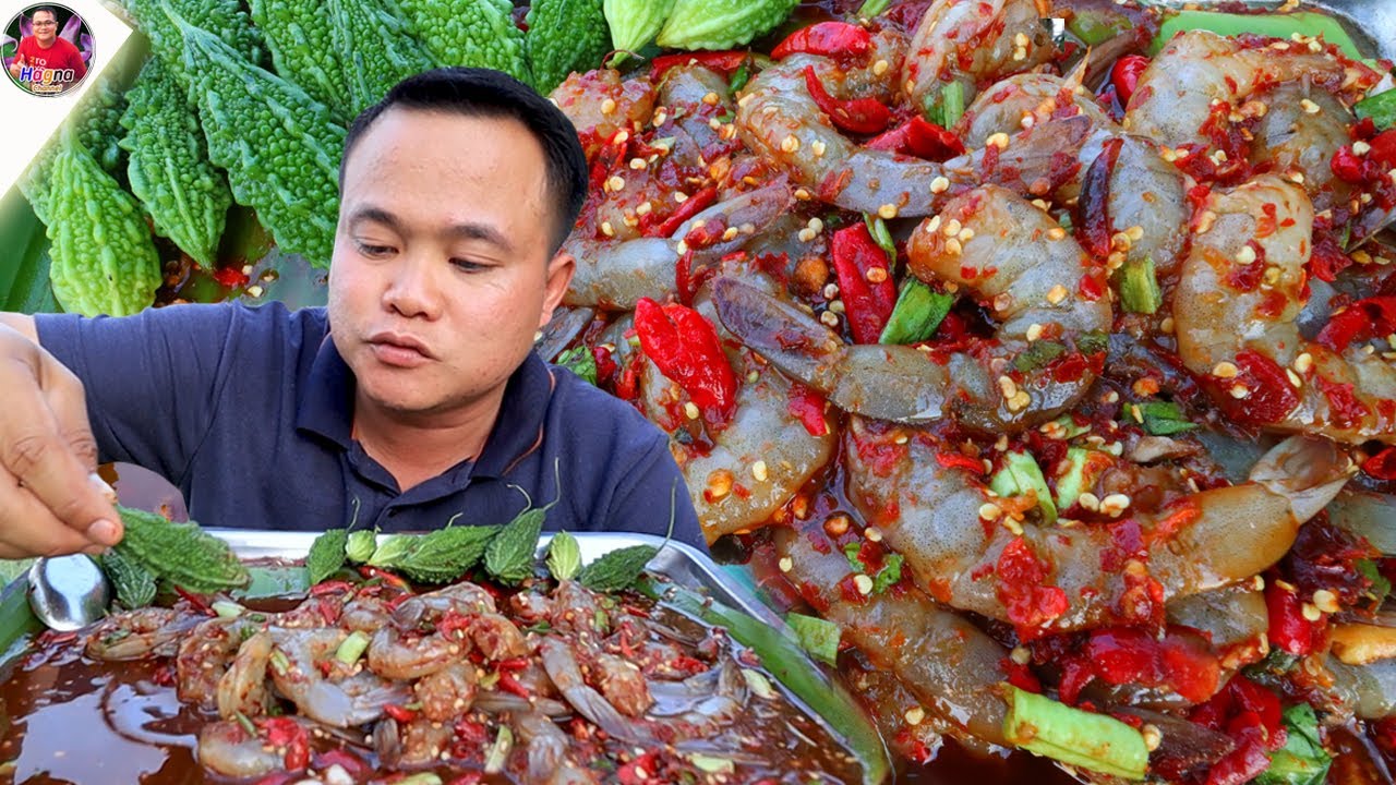 ตำกุ้งสด แกล้มมะระขี้นกของคู่กันขมอ่ำหล่ำแซ่บๆ คักแท้คักหว่า