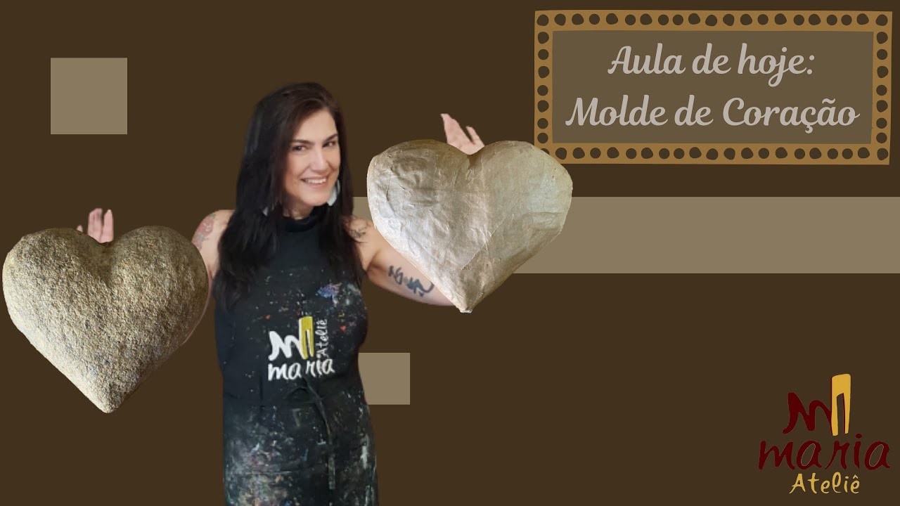 De PAPEL MACHÉ fiz um MOLDE de CORAÇÃO - Maria Ateliê
