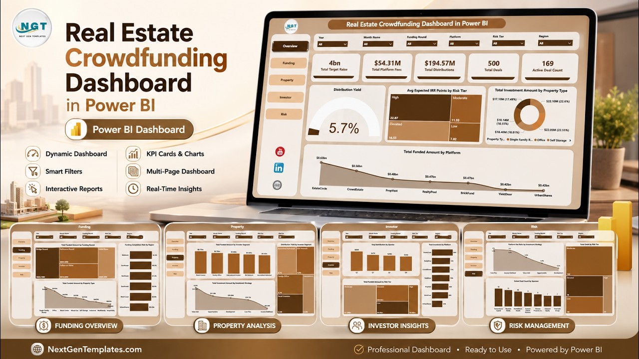 Real Estate Crowdfunding Dashboard in Power BI