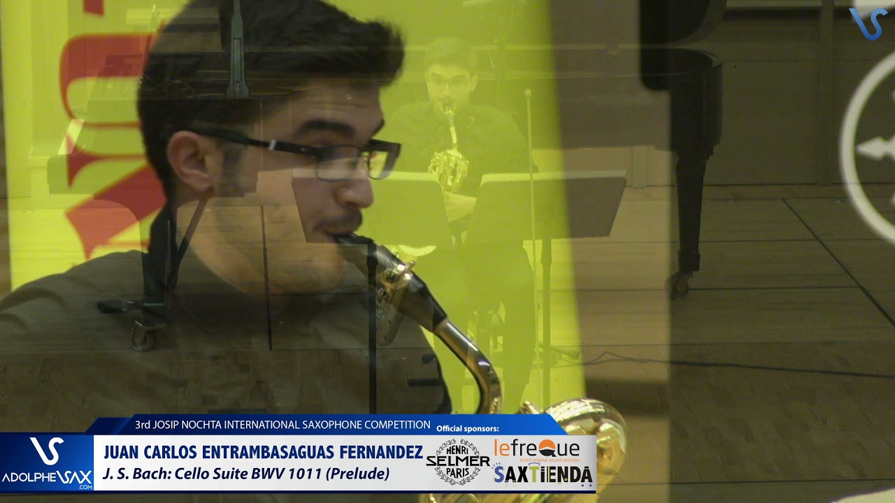 Juan Carlos Entrambasaguas Fernandez plays Suite Cello BWV1011 Prelude by J S  Bach