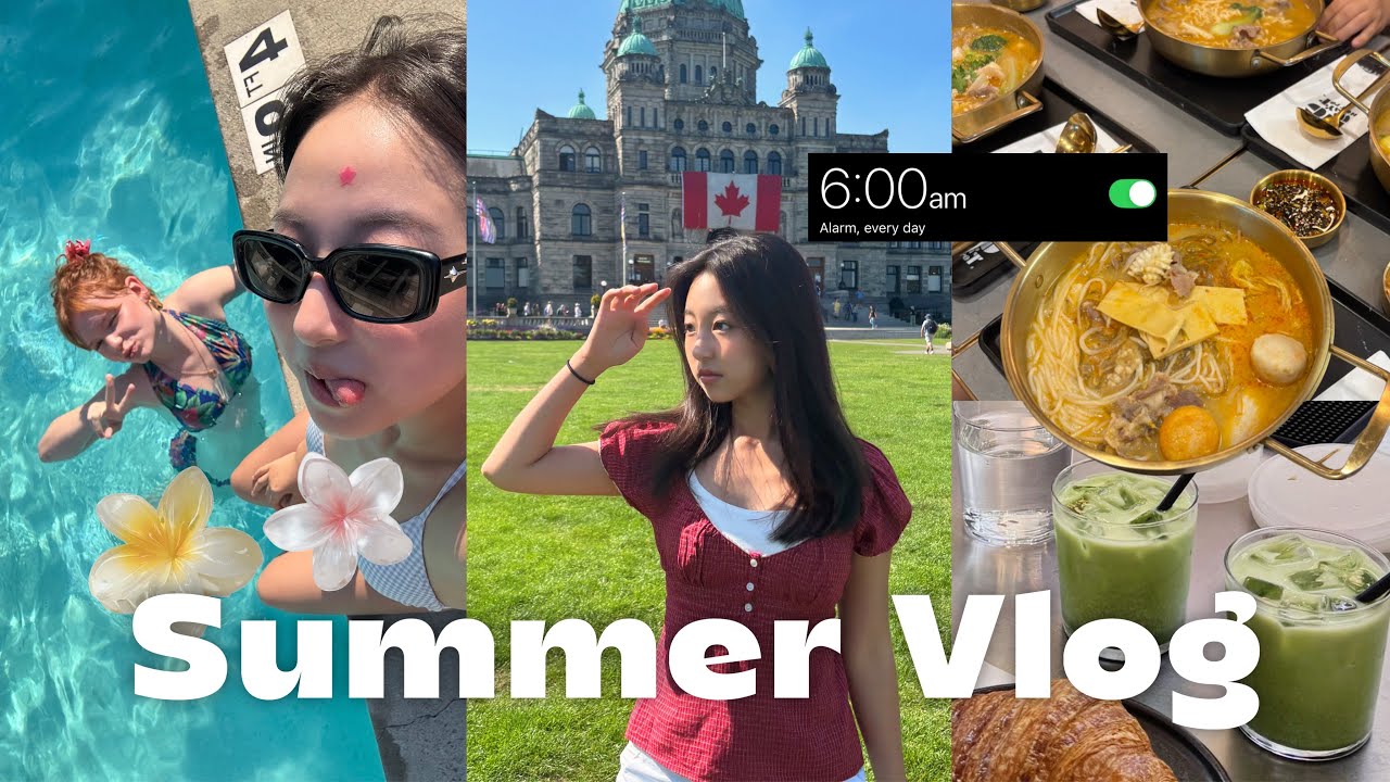 08 캐나다 유학생의 갓생 vlog . . 🍉🍵 I 개학 준비•다이어트•공부•베이킹