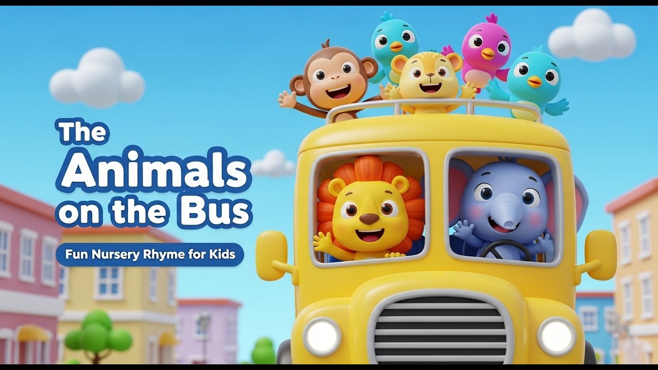 The Animals on the Bus | Fun Nursery Rhyme for Kids