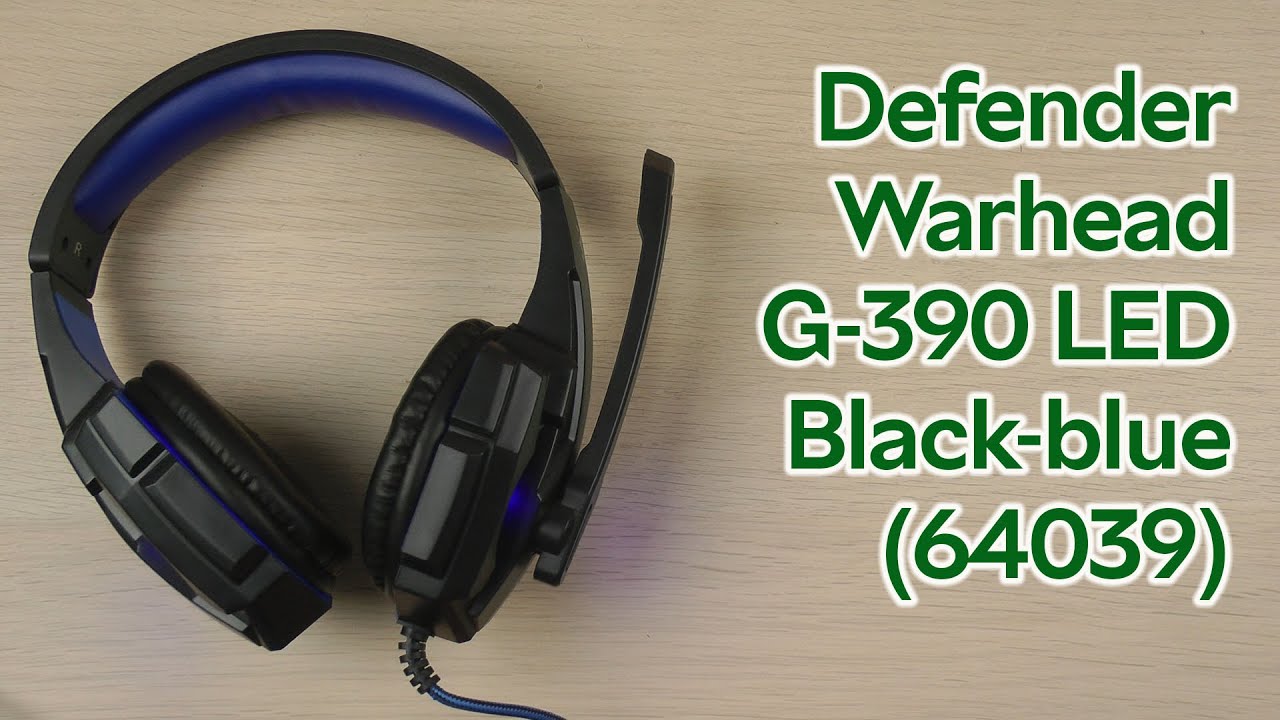 Розпаковка Defender Warhead G-390 LED Black-blue (64039)