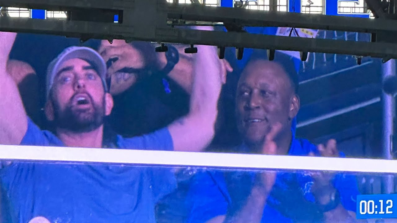 Thousands Go Wild as Eminem and Barry Sanders Hit the Big Screen at Lions vs. Bears