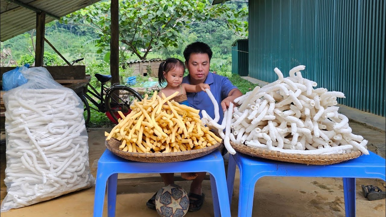 Popcorn Making Process Goes to the market sell /XuanTruong