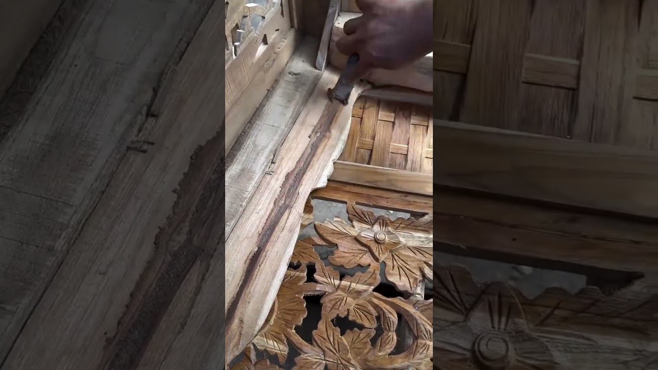 efforts to repair rotting wood #shortvideo