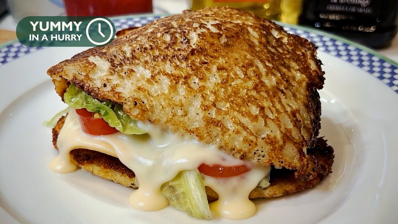 Better Than a Burger! Crispy Potato Pancake Burger! #burgerrecipe #potatopancakes #easyrecipe 