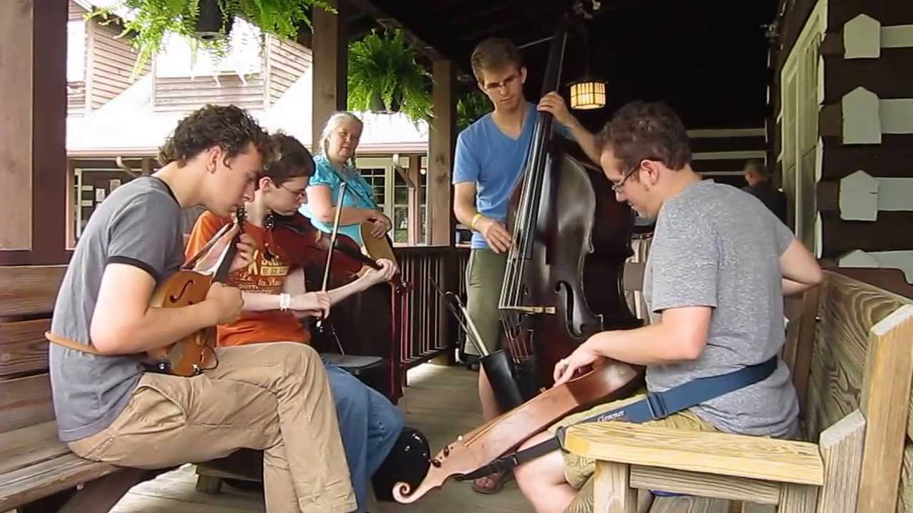 Clifftop 2013 jam: Roger, Hunter, Tristan, and Alex play 