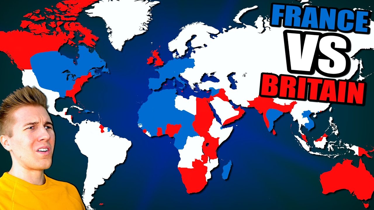 French Empire VS British Empire (ALL LAND THEY HAVE EVER CONTROLLED...)