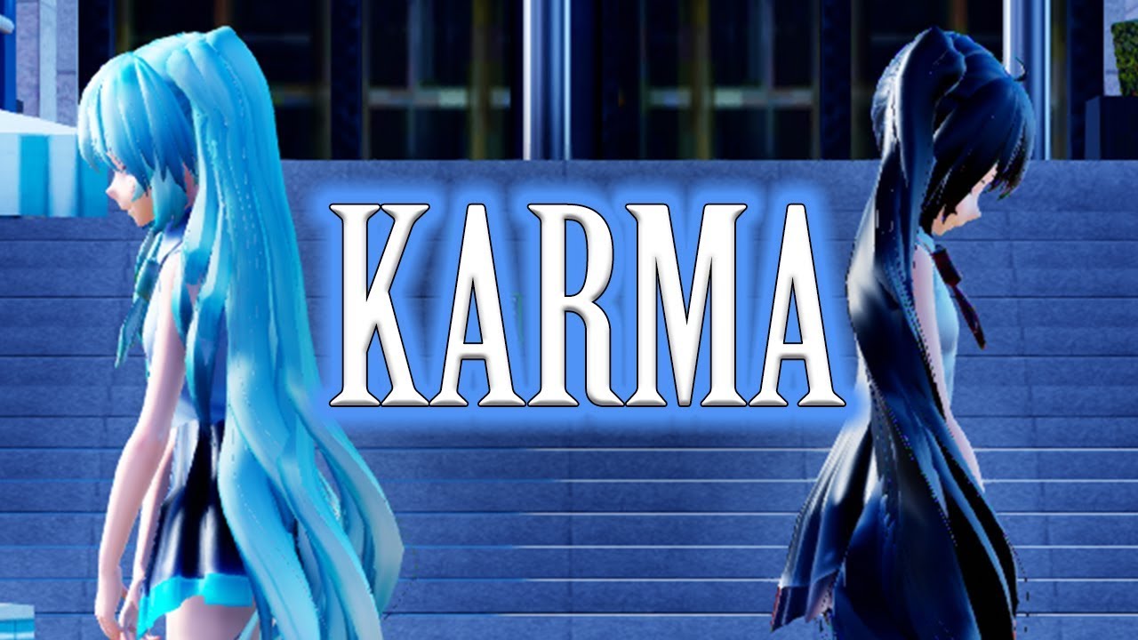 [MMD] Karma [Hatsune Miku & Zatsune Miku] with lyrics