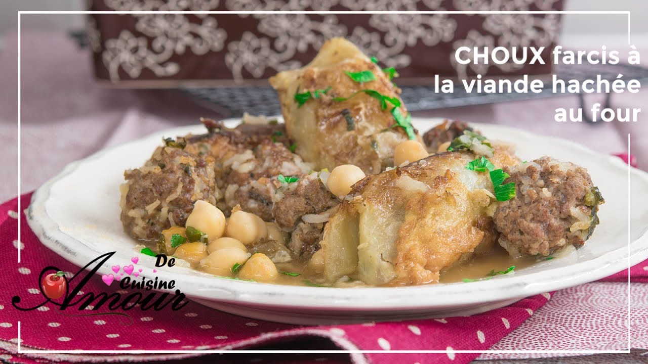 Choux farcis a la viande hachee au four, Dolma krombit