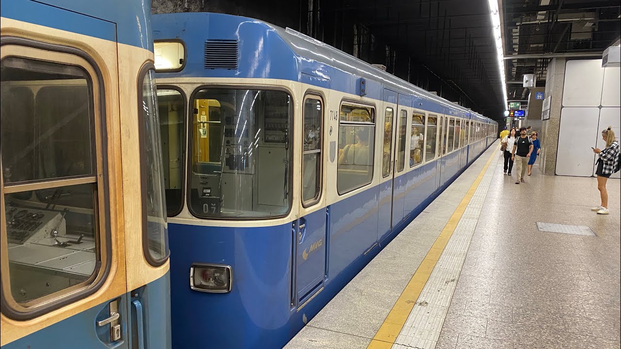 Im A-Wagen TZ 148 der U-Bahn München als U7 vom Sendlinger Tor zum OEZ mit Sound & Vmax. 80 km/h