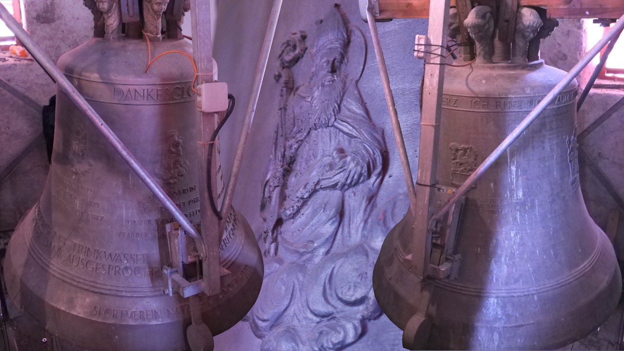Natz (I - Südtirol) - kath. Pfarrkirche Ss. Philippus & Jakobus, Geläutepräsentation
