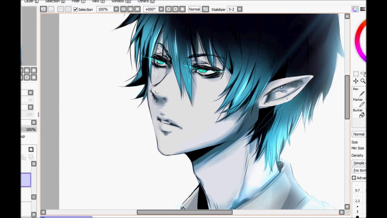 Rin Okumura 青の祓魔師 Speed Paint(SAI)