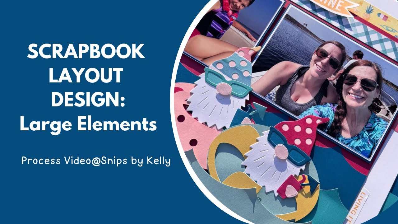 Simple Scrapbook Layout Design with Large Elements