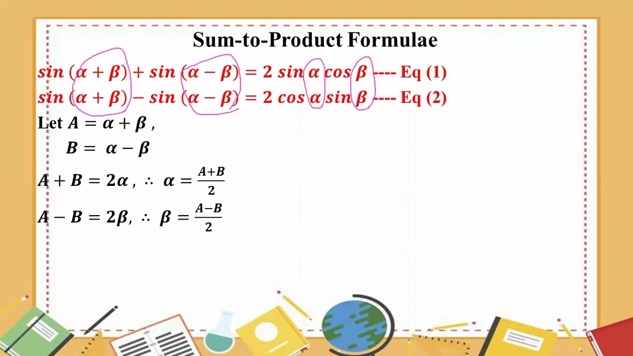 # Grade 11 Math (new course) ch 10 (sum-to-product formulae)