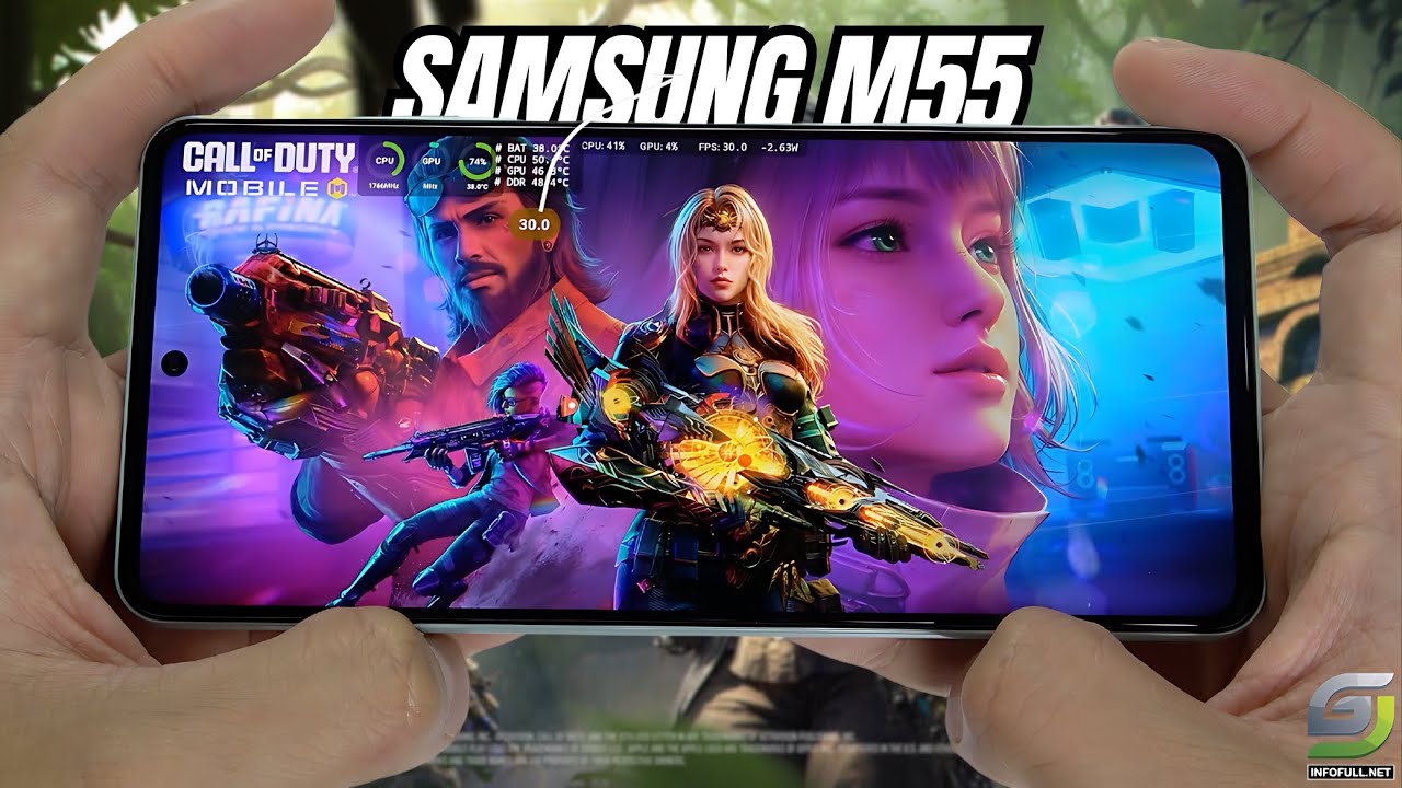 Samsung Galaxy M55 test game Call of Duty Mobile CODM | Snapdragon 7 Gen 1