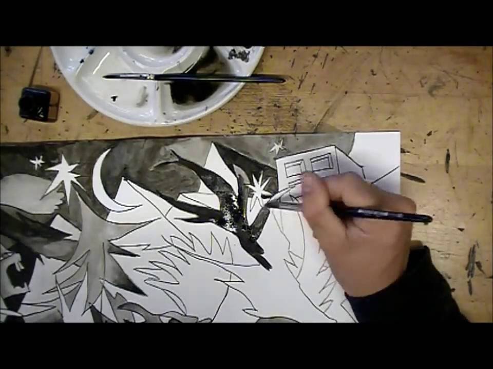 Ink Washed Technique - Part 1 (Gewassen Inkt - Deel 1)