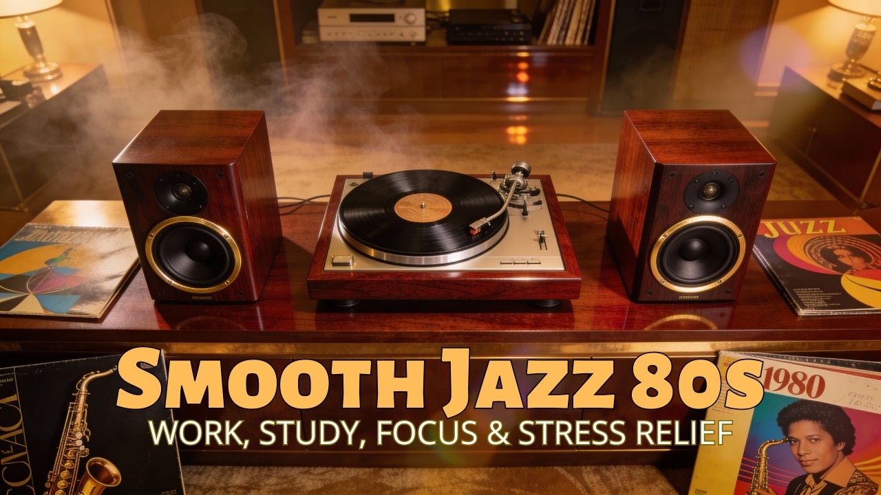 Smooth Jazz 80s Vibes - Relaxing Instrumental Music for Work, Study, Focus & Stress Relief