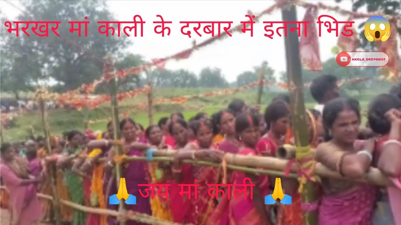 भरखर मां काली निकली हुई थीं वहां देख सकते हैं किसी तरह से भिड़ है 😱 जय मां काली 🙏