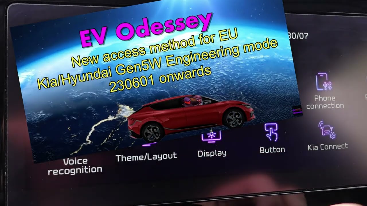 EV Odessey's new engineering mode method works with the Niro My20