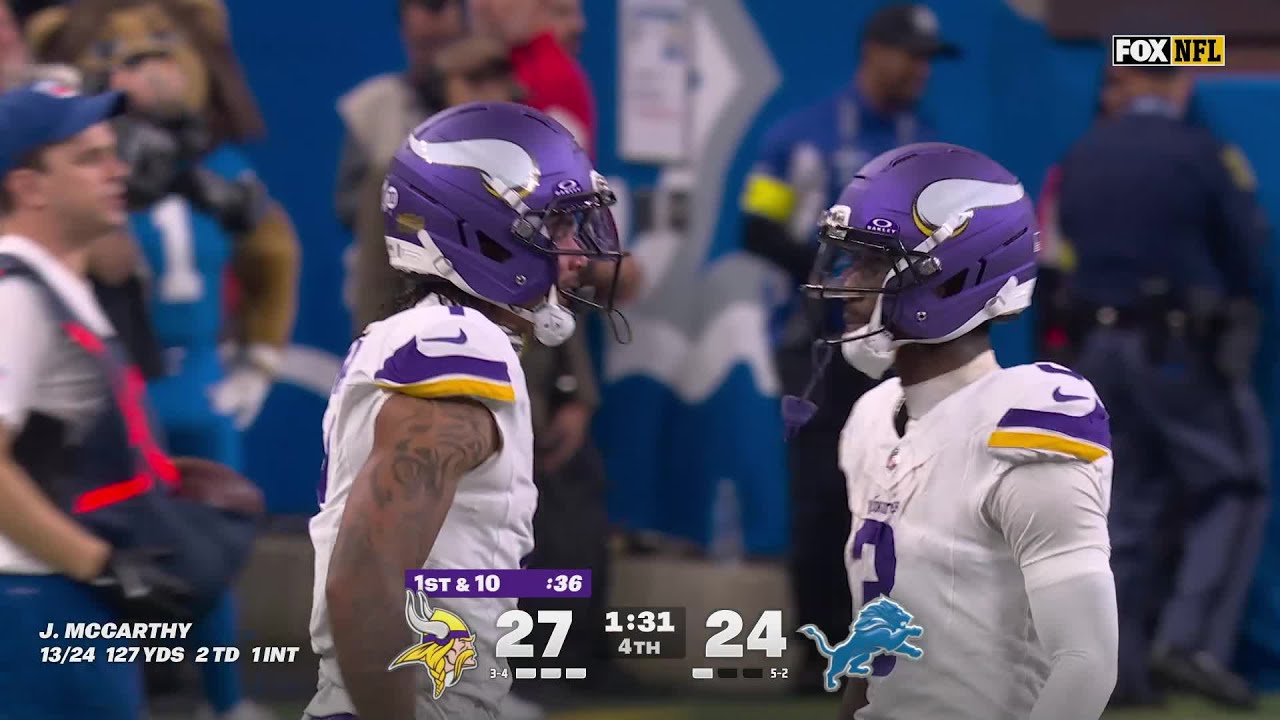 Minnesota Vikings Game Highlights vs. Detroit Lions | 2025 NFL Regular Season Week 9