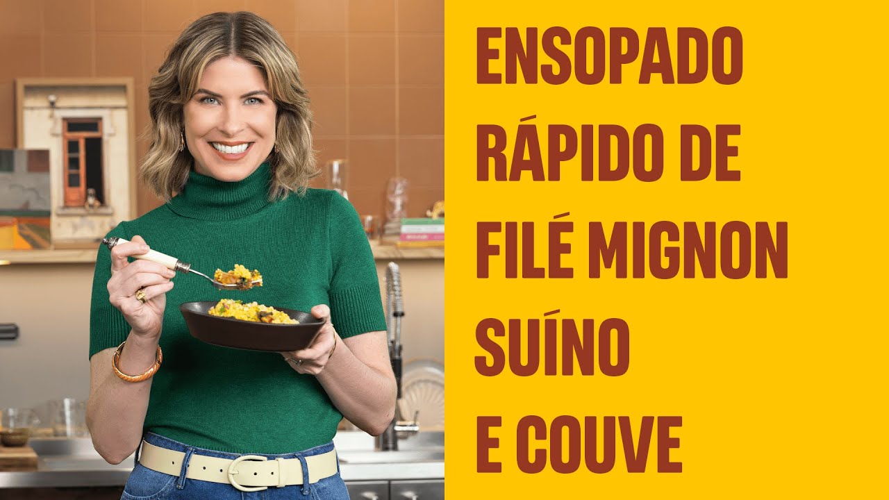 Ensopado rápido de filé mignon suíno e couve