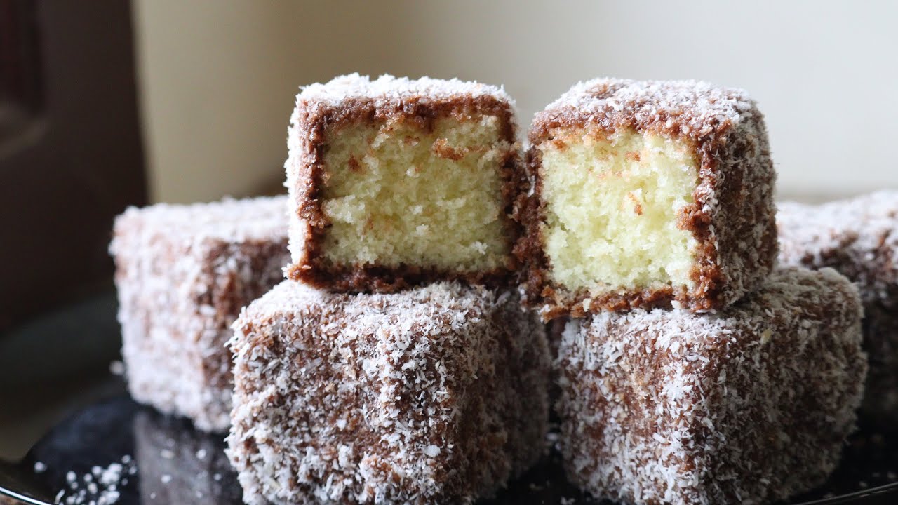 lamington cake recipe | Australian lamingtons recipe