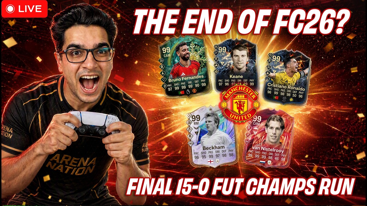 🔴  LIVE: FC26 ENDING - Manchester United FUT CHAMPS 15-0 run. How many can we win?