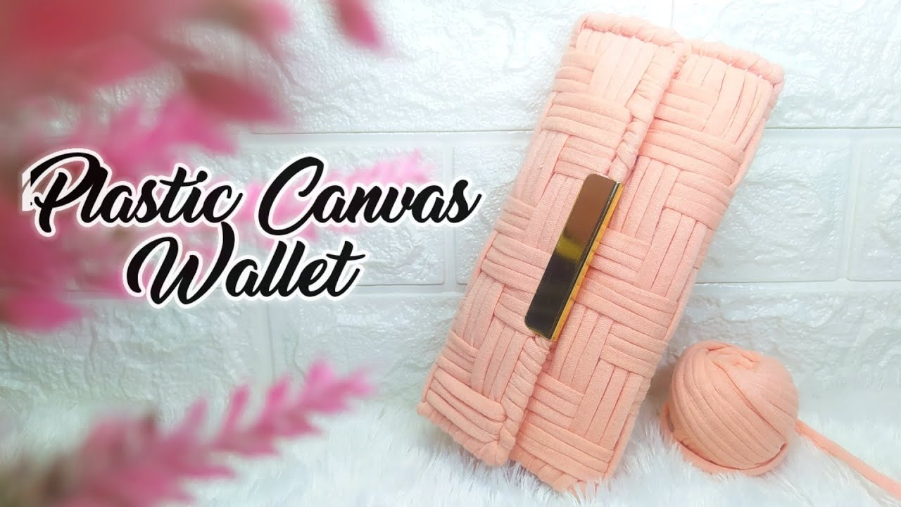 DIY Plastic Canvas Wallet | T-shirt Yarn Wallet | Plastic Canvas Craft