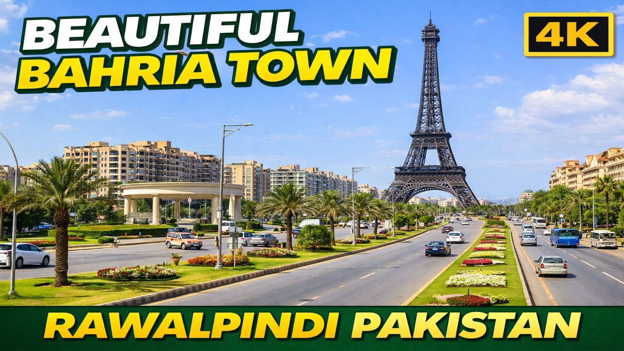 Bahria Town Phase 8 Rawalpindi – 4K Ultra HD Driving Tour | Pakistan’s Most Luxurious Society
